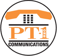Official logo of PT-1, a phone card service provider 